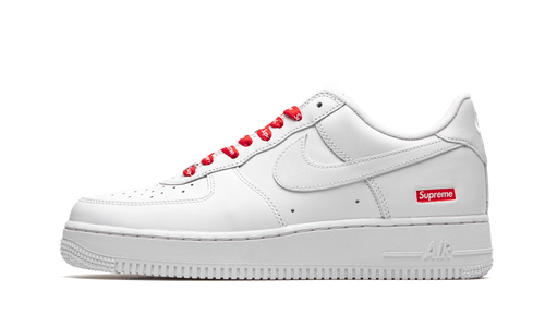 Mens Nike Air Force 1 Low Supreme - Mini Box Logo White White White White/White - Main View - CU9225 100